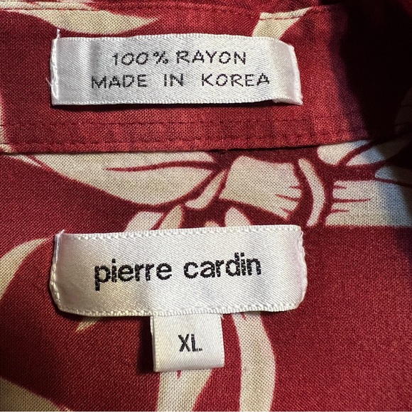Pierre Cardin Rayon Short Sleeve VTG Shirt Size XL Burnt Orange - Picture 8 of 10